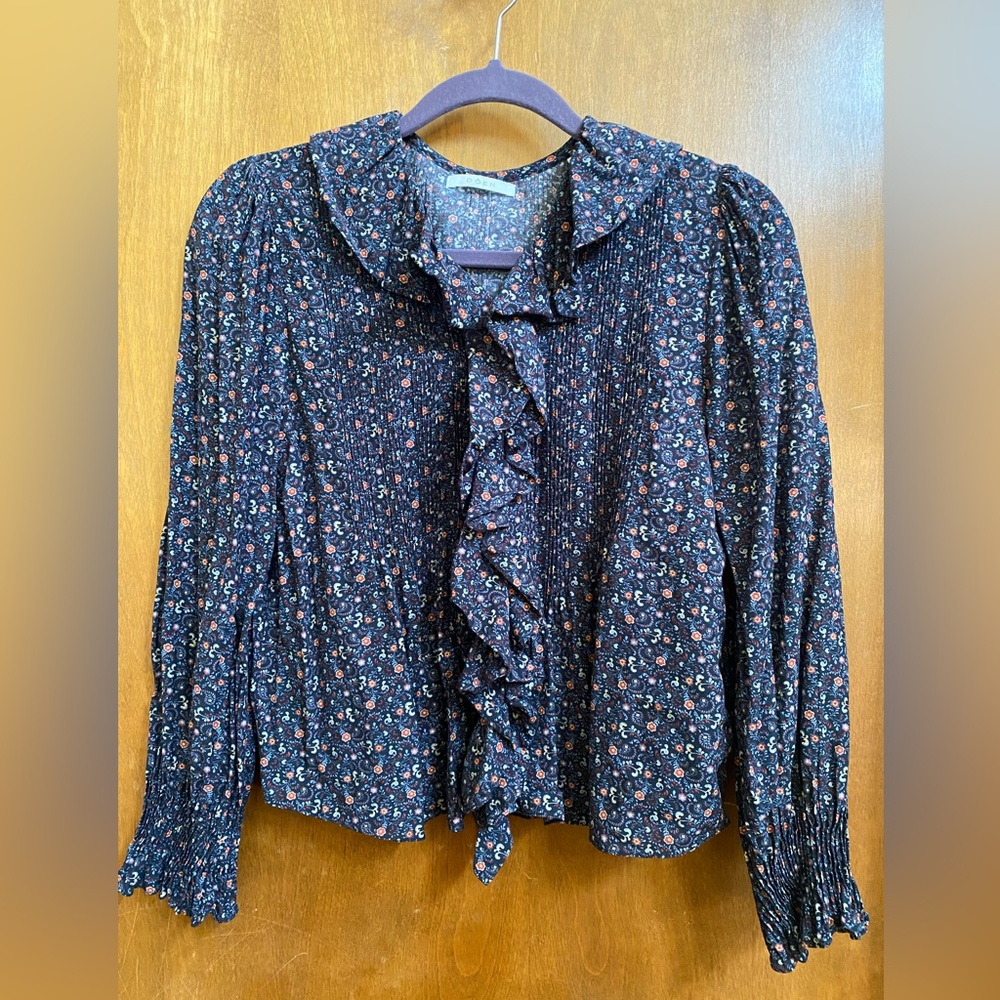 Doen Hardy Top Black Marfa Paisley - M